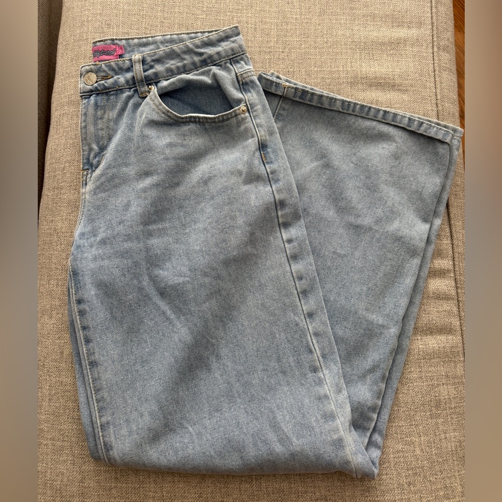 Edikted Light Blue Flare Jeans